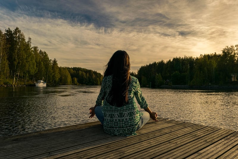 Yoga Meditation at Sunset